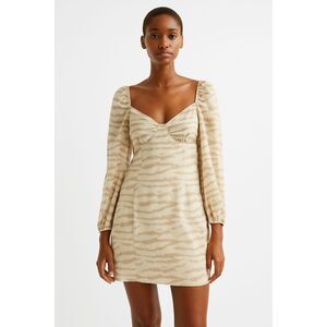 Blue Blush Animal Print Open Back Mini Dress L NWT Cottagecore Fairycore Y2K